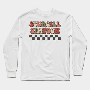 Sturgill Simpson Checkered Retro Groovy Style Long Sleeve T-Shirt